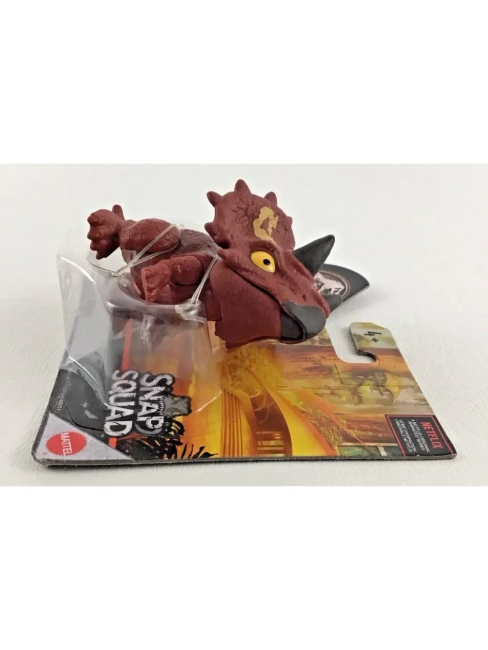 Jurassic World Snap Squad Triceratops Mini Dinosaur Action Figure Cretaceous Toy
